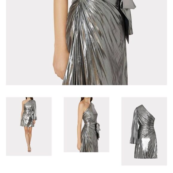 Silver One-Shoulder Dress